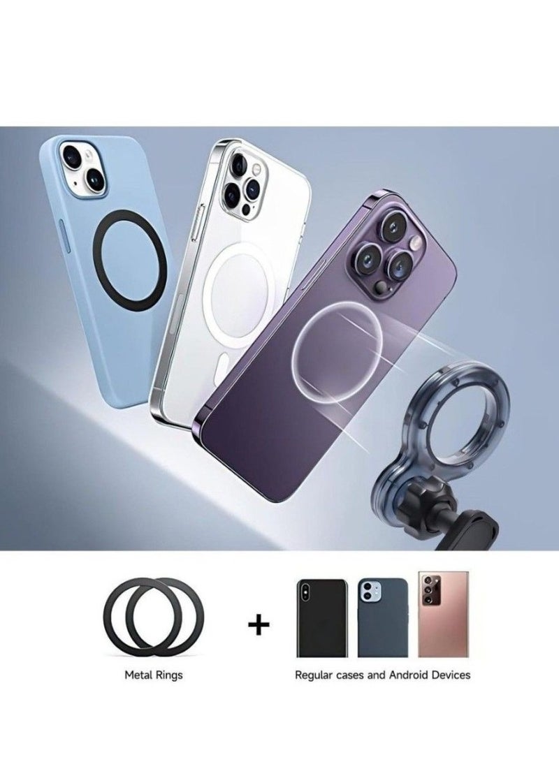 حامل هاتف مغناطيسي للسيارة [12 مغناطيس الأقوى] حامل هاتف مغناطيسي لفتحة التهوية في السيارة [دوران 360] لهاتف آيفون 15 14 13 12 برو ماكس ميني - Image 2