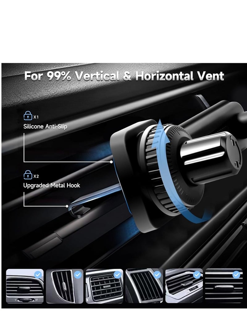 حامل هاتف مغناطيسي للسيارة [12 مغناطيس الأقوى] حامل هاتف مغناطيسي لفتحة التهوية في السيارة [دوران 360] لهاتف آيفون 15 14 13 12 برو ماكس ميني - Image 4