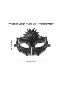 The Bros Masquerade Mask for Men - Roman Greek Mask - Venetian Half Face Mask, for Mascarade Ball Mardi Gras and Cosplay Mardi Party  - Image 5