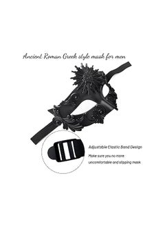 The Bros Masquerade Mask for Men - Roman Greek Mask - Venetian Half Face Mask, for Mascarade Ball Mardi Gras and Cosplay Mardi Party  - Image 3