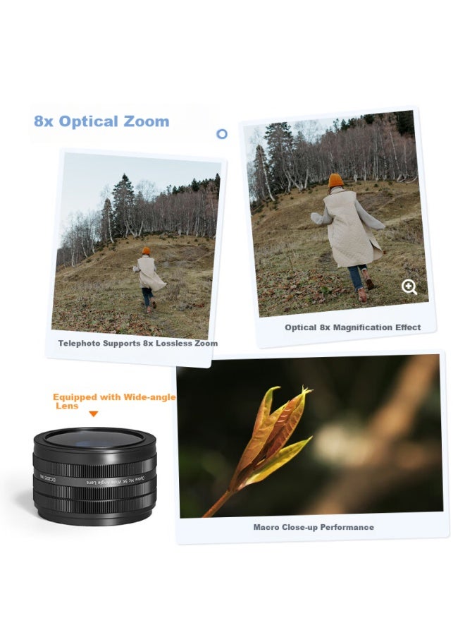 Caizu Dual Camera Optical Zoom Digital Camera 5k Video Recording Mirrorless Camera Hisilicon Chip Lens Ring Variable Screen Touch Focus High Definition Night Vision Full Color Wifi Wireless Co - Image 5