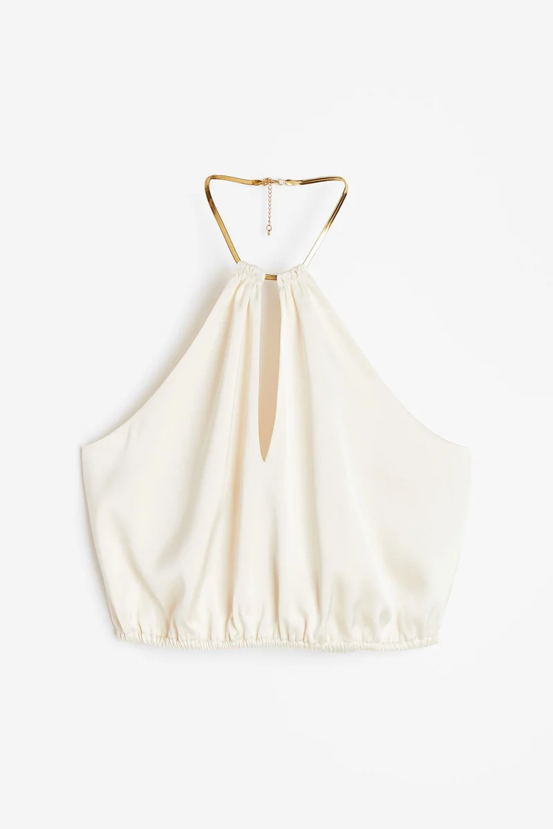 H&M Chain-detail halterneck top