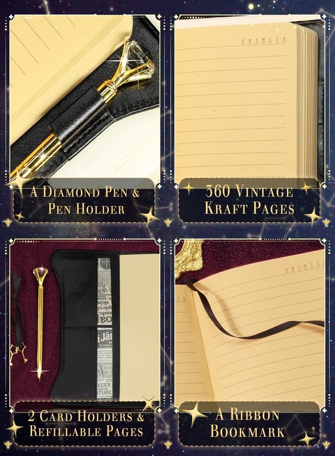 hi!SCI Diary with Lock and Keys for Girls and Women, Locking Diary for Gift Ideas with Gift Box and Pen and Bookmark, Journal for Women with 360 Kraft Pages, B6 Refillable Notebook with Lock for Writing - Image 4