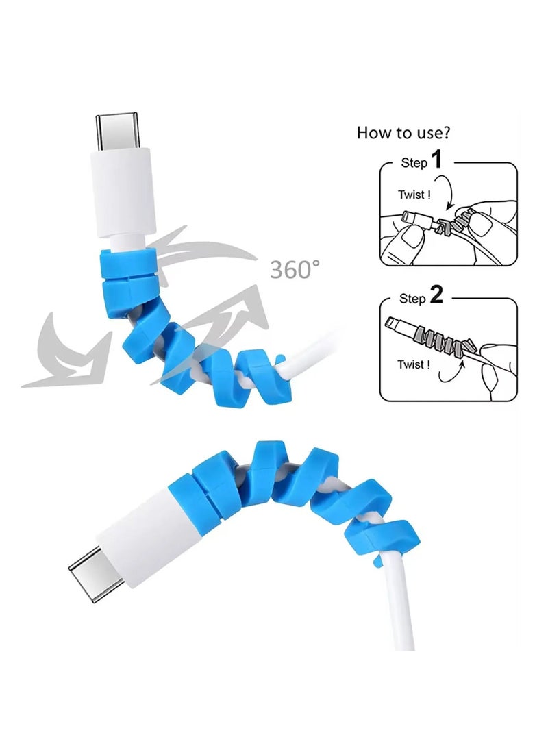 5Pcs Spiral Charging Cable Protector For Phones Cable Saver Cover - Image 3
