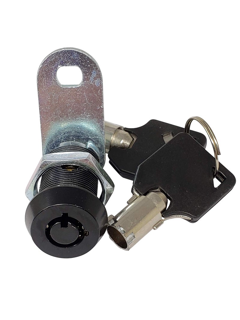 Admiral Locks 1" Tubular Cam Lock, Keyed Alike Removable Key RV Compartment Storage Lock Cabinet Locks (1 Inch 90°, Black Pack of 1) - Image 4