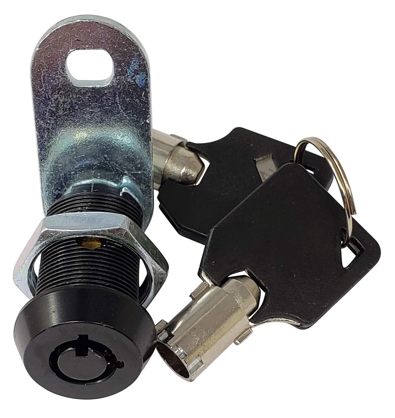 Admiral Locks 1" Tubular Cam Lock, Keyed Alike Removable Key RV Compartment Storage Lock Cabinet Locks (1 Inch 90°, Black Pack of 1) - Image 1