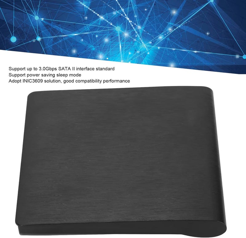 External Drive, 5Gbps USB3.0 USB2.0 Laptop Optical Drive Enclosure, Used for 12.7mm/9.5mm SATA Drive - Image 3