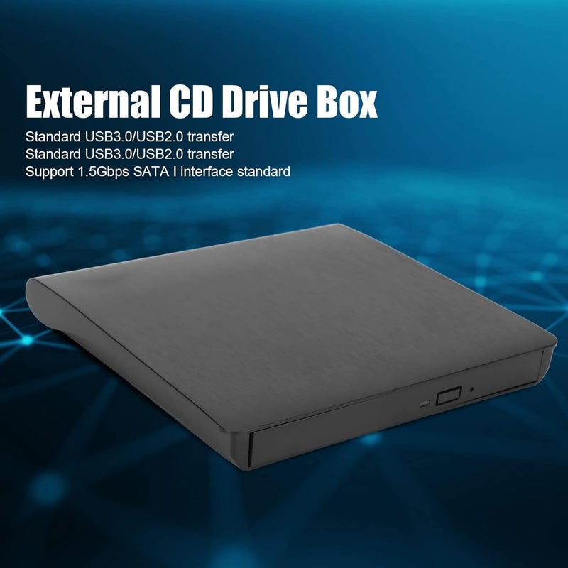 External Drive, 5Gbps USB3.0 USB2.0 Laptop Optical Drive Enclosure, Used for 12.7mm/9.5mm SATA Drive - Image 2