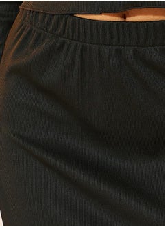 Take Two Contrast Edge Ribbed Crop Top & Maxi Skirt Co-Ords  - Image 5