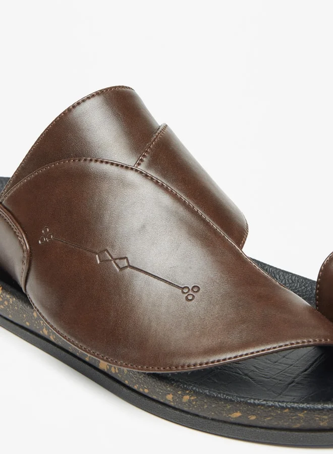 LBL by Shoexpress Men Solid Slip-On Arabic Sandals with Toe Loop