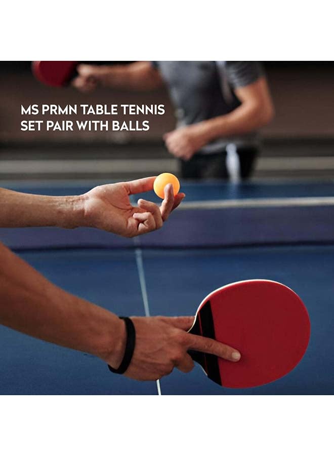 Elan Premium Table Tennis Set Pair with Balls – 2 Player Ping Pong Paddle Set with Table Tennis Balls for Training and Recreational Play - Image 3