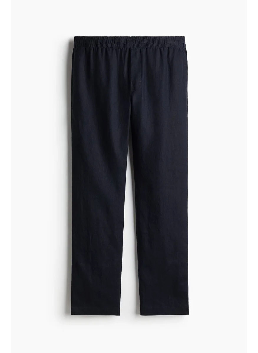 اتش اند ام Regular Fit Linen Trousers