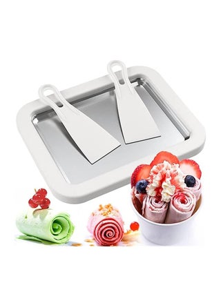 Ice Cream Maker Pan with 2 Scrapers Ice Cream Maker Plate Multifunctional Cold Sweet Fried Food Plate Durable Rolled Ice Cream Maker Homemade Rolled Cream Frozen Yogurt Gelato - pzsku/Z1A3A1EC2DD4BE629C455Z/45/_/1688700975/b45a5292-dfbb-4ca4-a612-5540d3cc408f