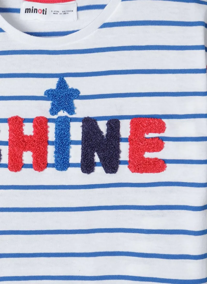 MINOTI Girls Striped Short Sleeve T-Shirt