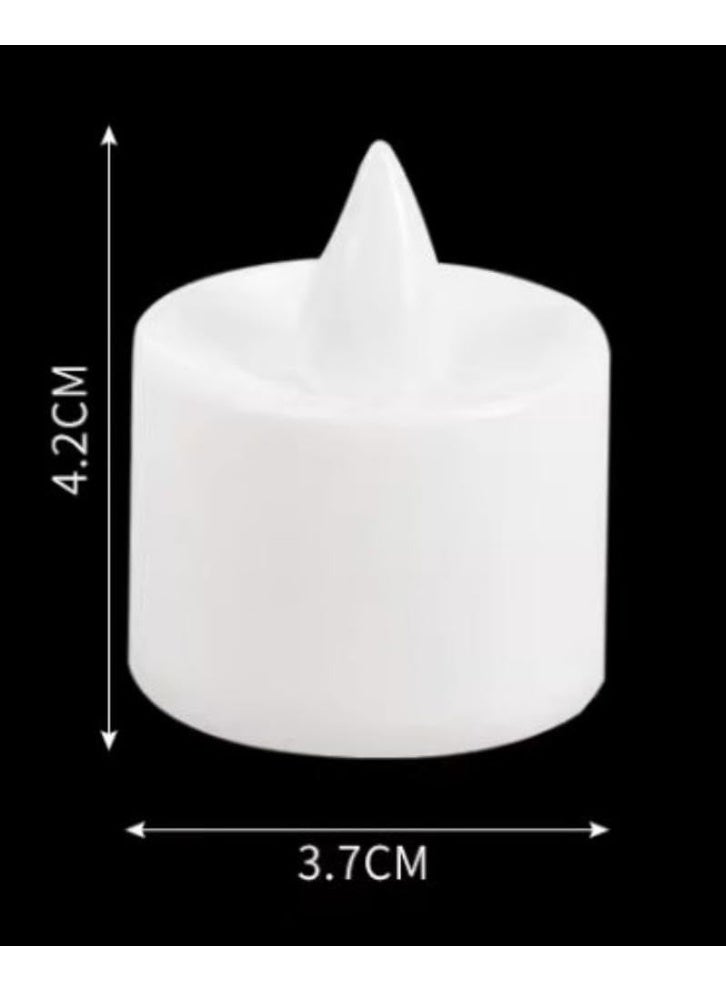 Home Care 24-Pack LED Tea Light Candles â€“ Bright Flickering Flameless Battery-Operated Candles with Replaceable Batteries | Realistic Warm White Glow for Weddings, Festivals, Restaurants & Table DÃ©cor - Image 4