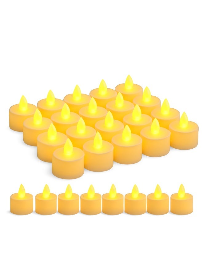 Home Care 24-Pack LED Tea Light Candles â€“ Bright Flickering Flameless Battery-Operated Candles with Replaceable Batteries | Realistic Warm White Glow for Weddings, Festivals, Restaurants & Table DÃ©cor - Image 1
