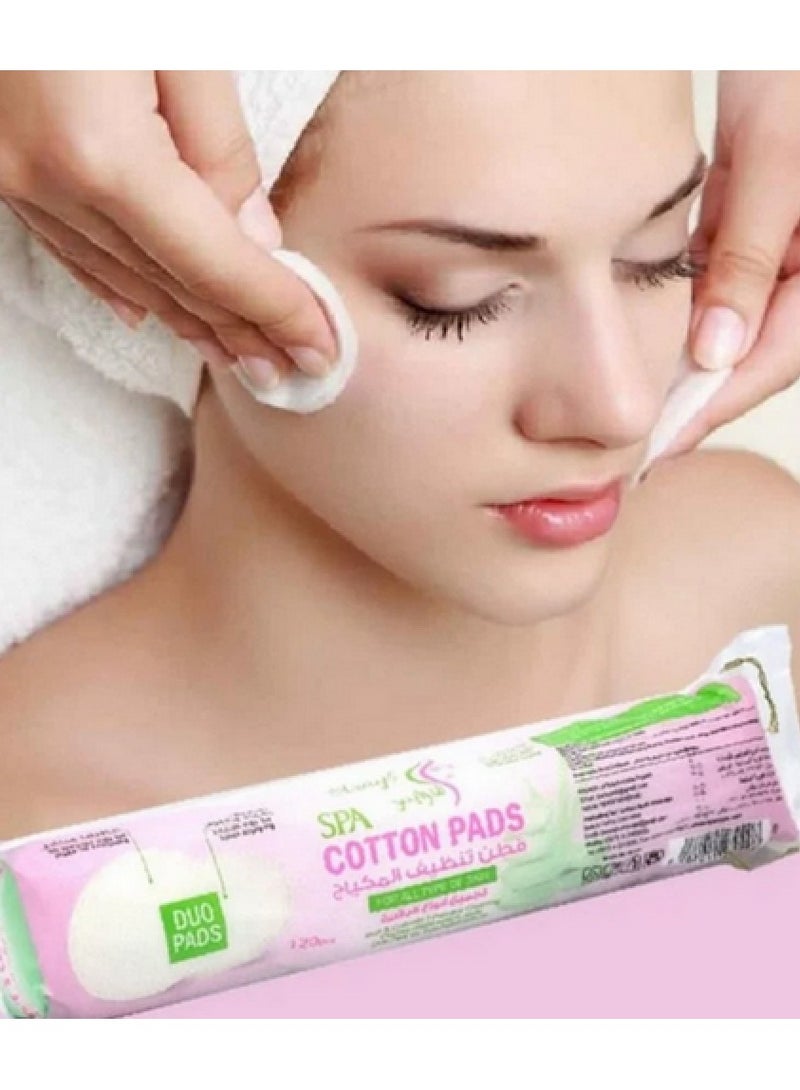 Alarays Pack of 3 Cotton Pads 100% Pure With Aloe Vera Extract - 3x120 Pads  - Image 2