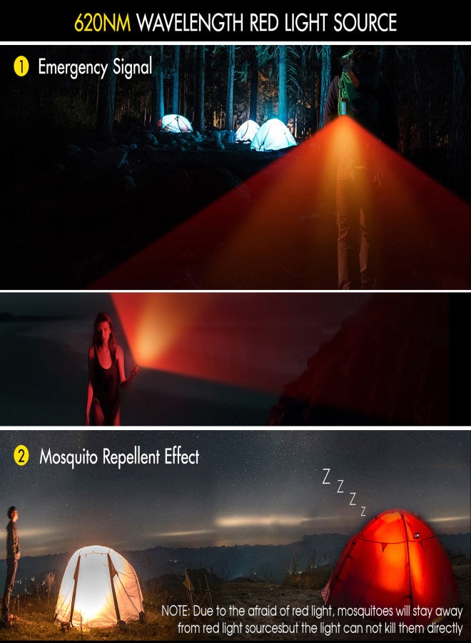 TrustFire Mini Flashlight with UV/Red Light IP66 Rechargeable Handheld Lamp for Backpacking Camping Searching Emergency - Image 2