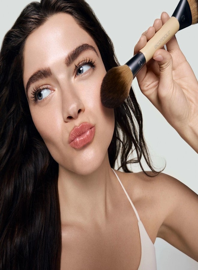 EcoTools Sculpt + Bronze Dual-Ended Makeup Brush, Fluffy Bronzer & Dense Contour Brush for Liquid, Cream & Powder Face Makeup, Travel-Friendly, Vegan & Cruelty-Free, Eco-Friendly Handle, 1 Count - Image 5