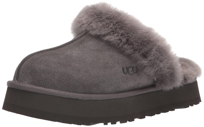 UGG Women's Disquette Slipper, Charcoal, 6