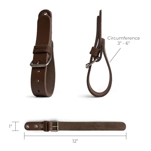Hide & Drink Leather Wall Hanging Straps, Set of 2, Buckle Closure for Axes, Hatchets & Tools, Heavy Duty Tool Hangers, Garage Storage Organization, Axe Mount Holders, Hang Accessories for Men, Organizer Hooks - Image 4