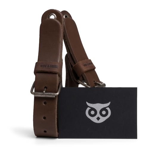 Hide & Drink Leather Wall Hanging Straps, Set of 2, Buckle Closure for Axes, Hatchets & Tools, Heavy Duty Tool Hangers, Garage Storage Organization, Axe Mount Holders, Hang Accessories for Men, Organizer Hooks - Image 5
