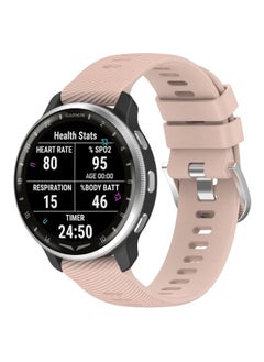 Replacement Strap For Garmin D2 Air X10 43mm Cross Texture Silicone Watch Band Pink