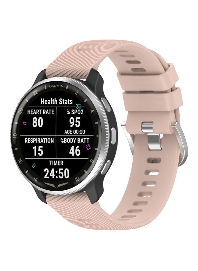 Generic - Replacement Strap For Garmin D2 Air X10 43mm Cross Texture Silicone Watch Band Pink - Image 1