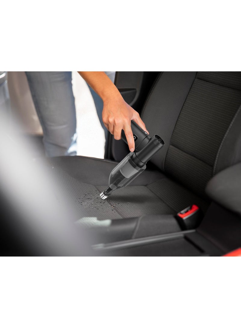 بورودو مكنسة كهربائية وغبار هواء 2 في 1 من لايف ستايل مع بطاريتين قابلتين لإعادة الشحن وسعة صندوق غبار 160 مل / تدفق هواء قوي / 5 مستويات سرعة قابلة للتعديل / 3 ساعات من وقت العمل / إزالة غبار فعالة / مكنسة كهربائية ومنظف غبار قابلان لإعادة الشحن - أسود - Image 3