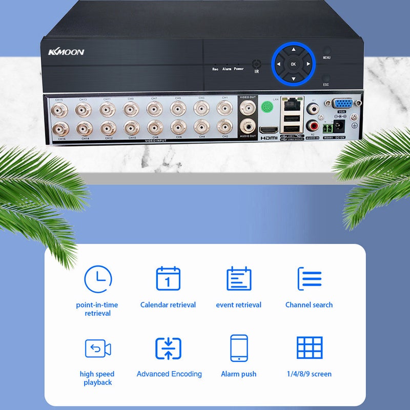 م рекорديف فيديو رقمي 16 قناة AHD/ألواح منطقية/TVI/CVI/ DVR CCTV DVR مراقبة عن بُعد عبر الهاتف P2P لنظام المراقبة الأمني لمكتب المنزل (بدون قرص صلب) سدادة بريطانية - Image 5
