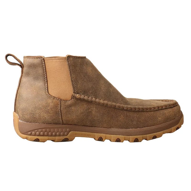 Twisted X Men's 4" Chelsea Driving Moc, Moc Toe with CellStretch, Bomber & Tan, 11 M - Image 2