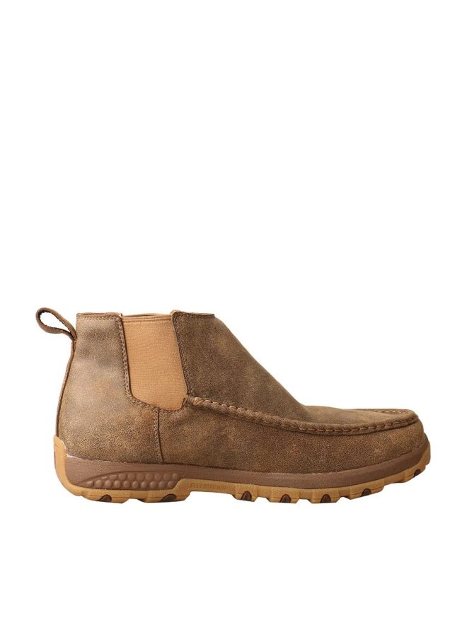 Twisted X Men's 4" Chelsea Driving Moc, Moc Toe with CellStretch, Bomber & Tan, 11 M - Image 1