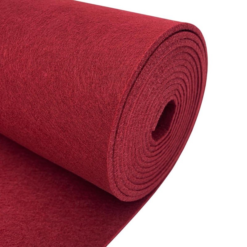 aufodara Felt Fabric 118 x 984 inch Craft Felt Fabric Roll Felt 3mm Thick for Felt Table Mats DIY Arts Crafts Patchwork Sewing Decorations Burgundy