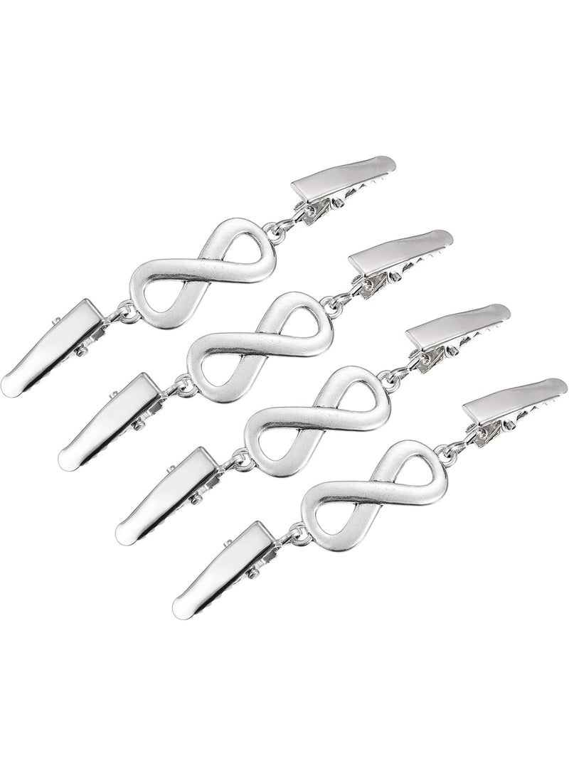 SOLARAE Sweater Shawl Clips, 4Pcs Cardigan Clip, Sweater Clips, Retro Cardigan Collar Clips, with Chain Suitable, for Vintage Dress Scarf Sweater Clothes Shirt - Image 1