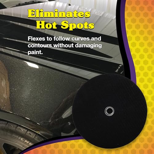 Wizards Buff Pad Back Plate - Soft and Flexible Back Plate for Auto Detailing Supplies - Compatible with Most Wool and Foam Pads - Helps Eliminate Hot Spots and Burns - ‎7 inch - Image 3