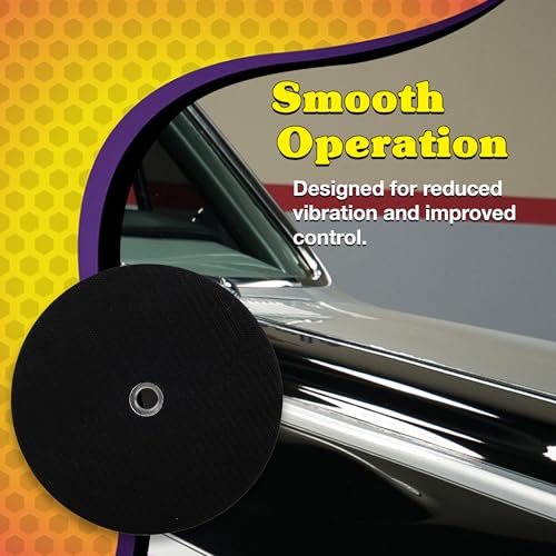 Wizards Buff Pad Back Plate - Soft and Flexible Back Plate for Auto Detailing Supplies - Compatible with Most Wool and Foam Pads - Helps Eliminate Hot Spots and Burns - ‎7 inch - Image 5
