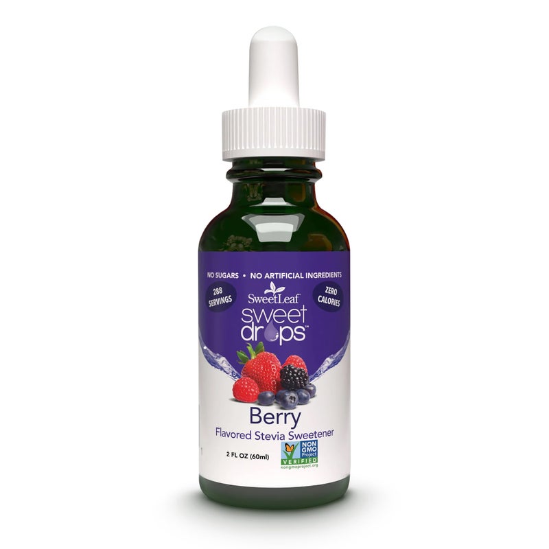 SweetLeaf Sweet Drops  Flavored Stevia Liquid Sweetener Organic Stevia Extract Zero Calories Gluten Free Keto Friendly Non GMO Natural Flavors Sugar Alternative  Berry 2 Fl Oz Pack of 1 - Image 3