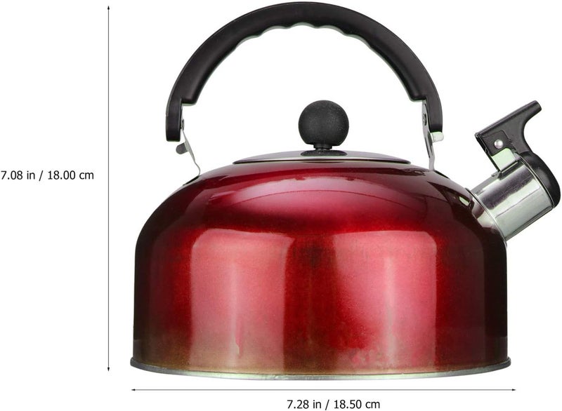 comfrt 3L Whistling Tea Kettle Stainless Steel Stovetop Teapot with Cool Touch Handle Kitchen Coffee Kettle Metal Water Pot for Office Home - Image 5