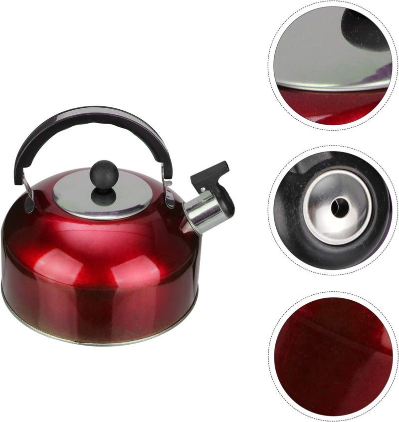 comfrt 3L Whistling Tea Kettle Stainless Steel Stovetop Teapot with Cool Touch Handle Kitchen Coffee Kettle Metal Water Pot for Office Home - Image 2