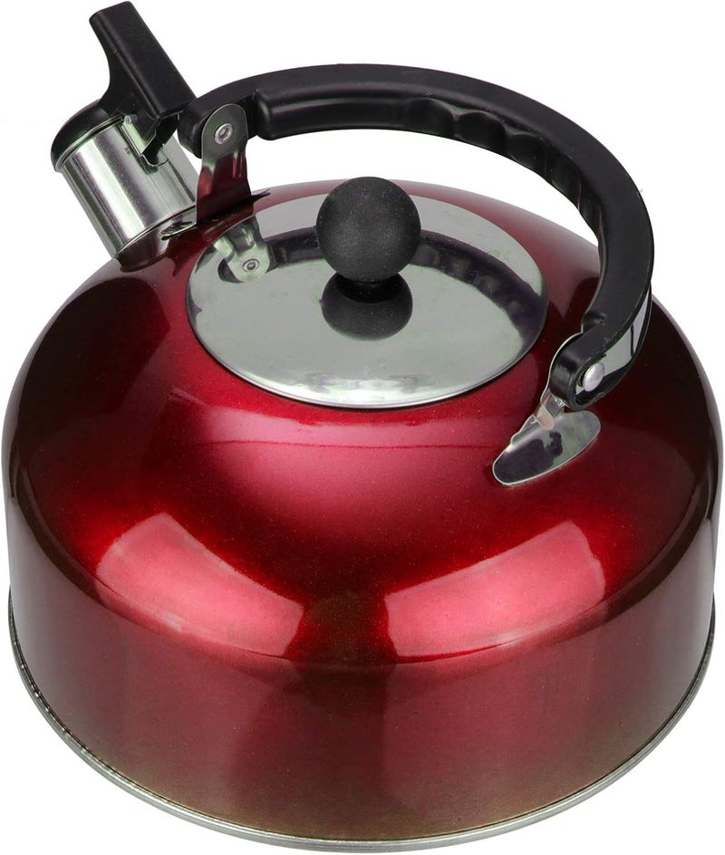 comfrt 3L Whistling Tea Kettle Stainless Steel Stovetop Teapot with Cool Touch Handle Kitchen Coffee Kettle Metal Water Pot for Office Home - Image 1
