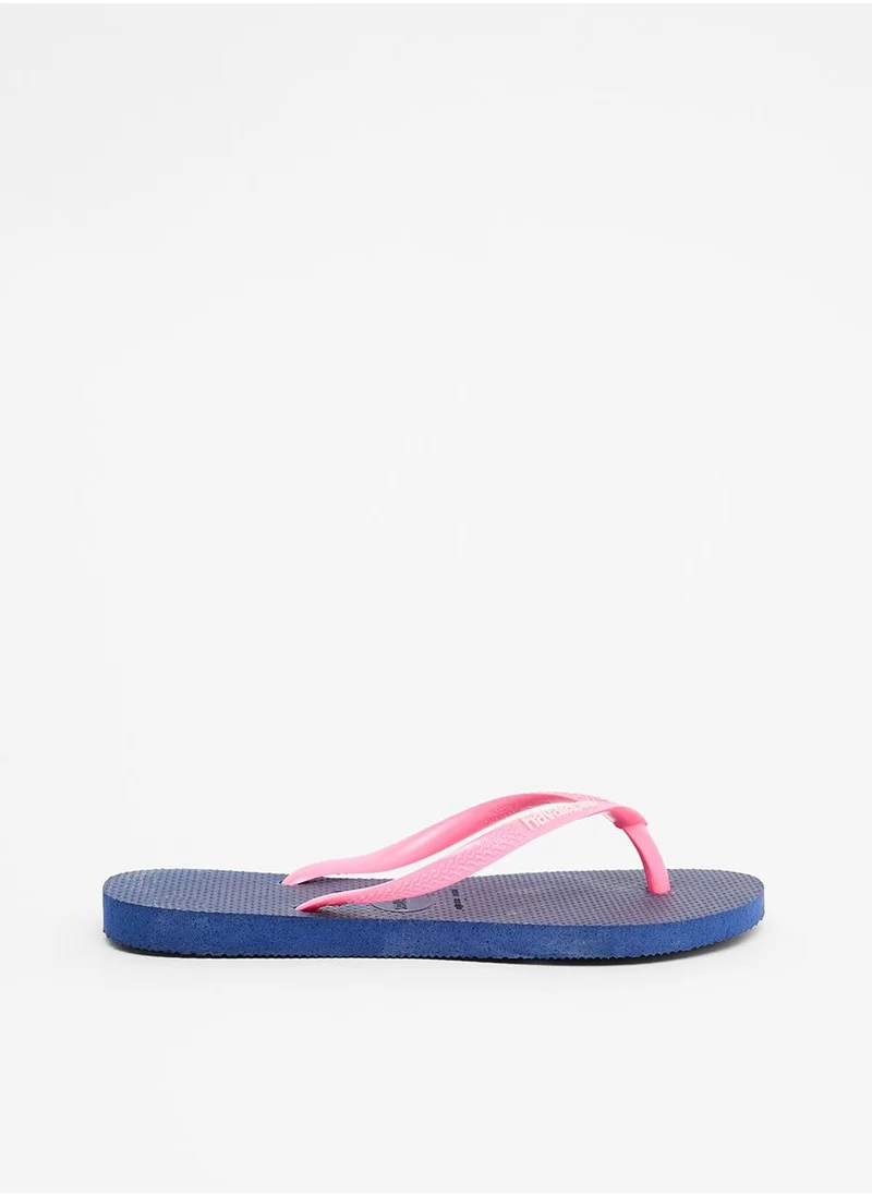 havaianas Slim Logo Flip Flops