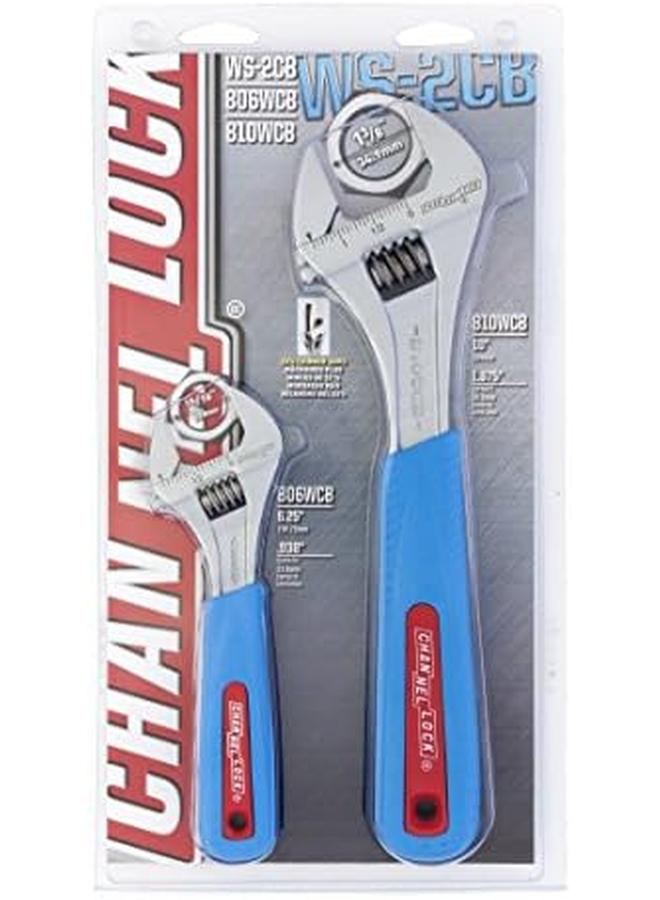 Channellock Ws 2Cb Adj. Wrench Set Jaw Cap. 15 16 1 3 8 In  - Image 2