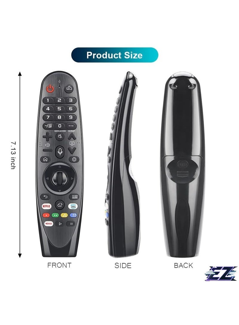 PopZa Remote Control AN-MR19BA for LG Magic TV – Compatible with All LG Smart TVs, Including AKB75855501, AN-MR18BA, AN-MR19BA, AN-MR20GA, AN-MR21GA, AN-MR21GC, AN-MR650, AN-MR650A, AN-MR650B, AN-MR650G – With Battery Included - Image 2