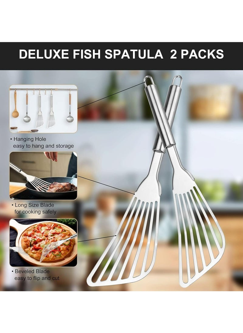 2 Pcs Fish Spatula,Thickness Blade Spatulas Turner for Cooking, Flipping, Turning, Frying and Grilling - pzsku/Z1A3AB3312D4261C4371EZ/45/_/1732603991/ee47d1fa-0fb7-412e-aa4b-59005de34aac