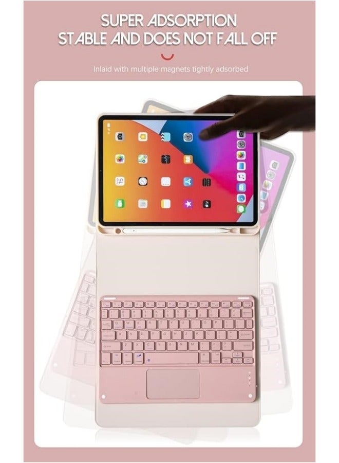 Arabic and English Keyboard Case with Mouse, Compatible iPad Pro 11 inch 2021/2020/2018, Magnetic Separate Color Touchpad Pencil Holder - Image 3