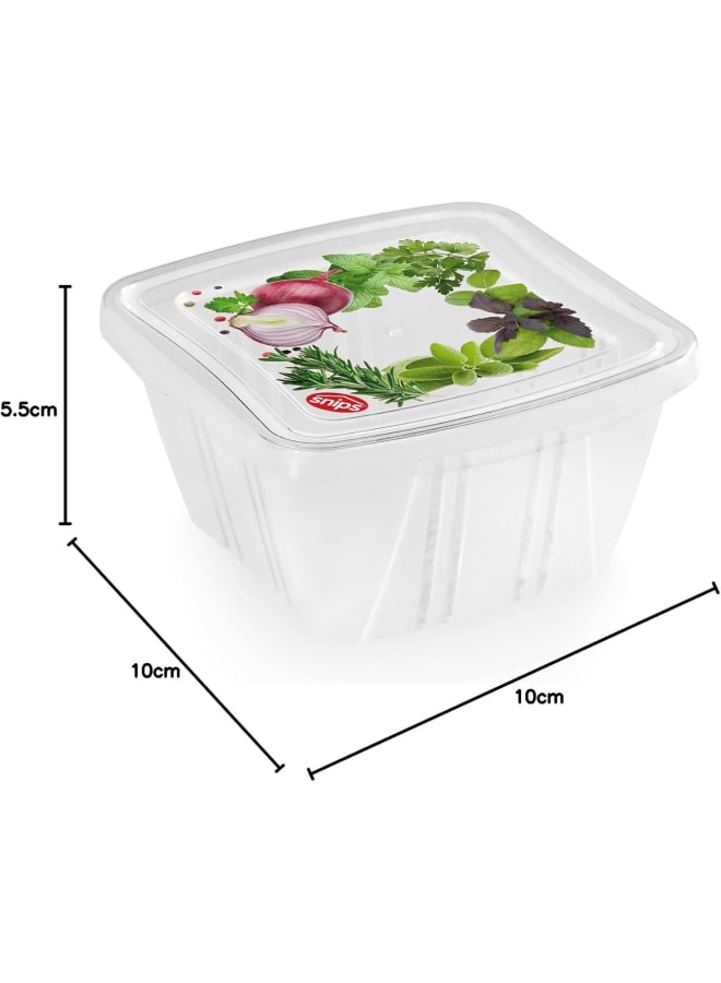 Snips Food Classic Fresh Container 0.25 Liter Square, Multi-Color, One Size - Image 4