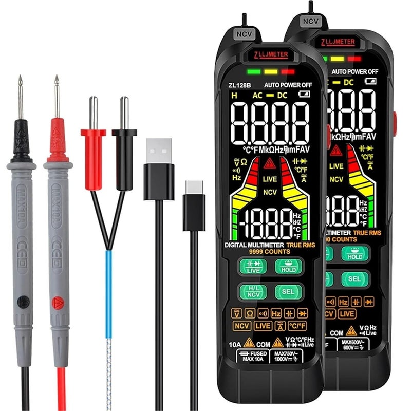 ZL128B مقياس متعدد رقمي قلم اختبار كاشف جهد التيار المتردد والتيار المستمر سعة الحرارة - Image 2