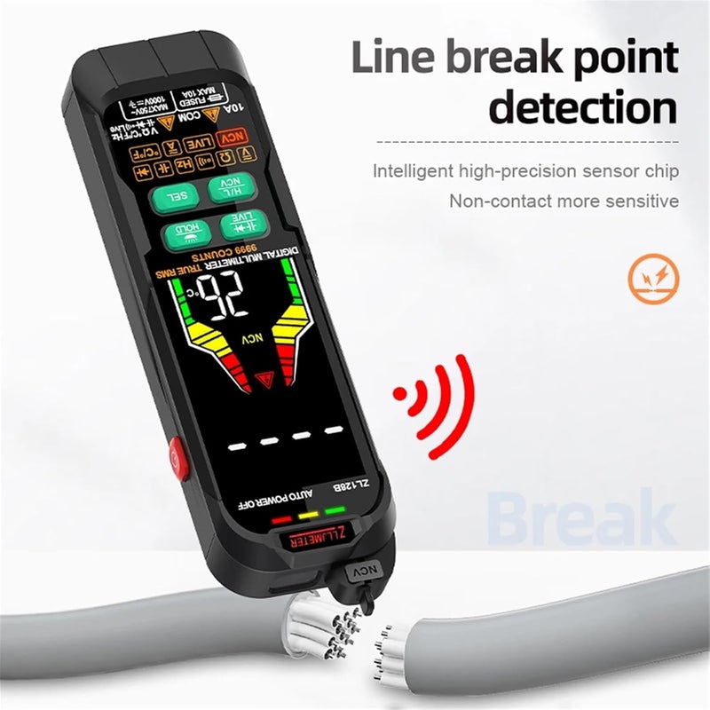 ZL128B مقياس متعدد رقمي قلم اختبار كاشف جهد التيار المتردد والتيار المستمر سعة الحرارة - Image 5