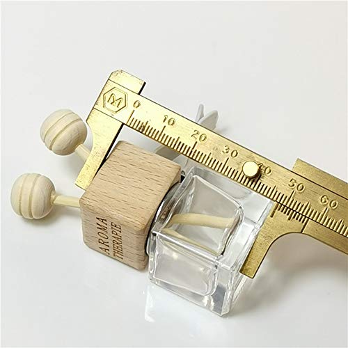glasstore 4 عبوات فارغة من زجاجة معطر الهواء للسيارة مع مشبك تهوية عطر أوتوماتيكي زجاجة موزع العطر زينة عطرية ديكور - Image 5