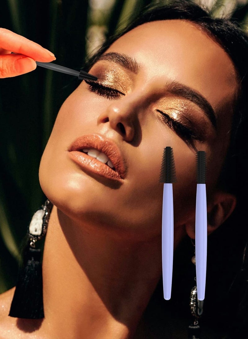 نيبمينينت فرشاة للرموش وفرشاة والحواجب قابلة لإعادة الاستخدام وفرش ماسكارا من السيليكون وعصا مناسبة وأدوات تجميل مع جراب - Image 4